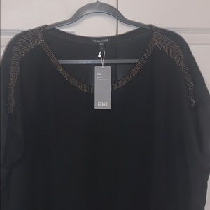 NWT Eileen FisherBlack  Beaded Floaty Tunic